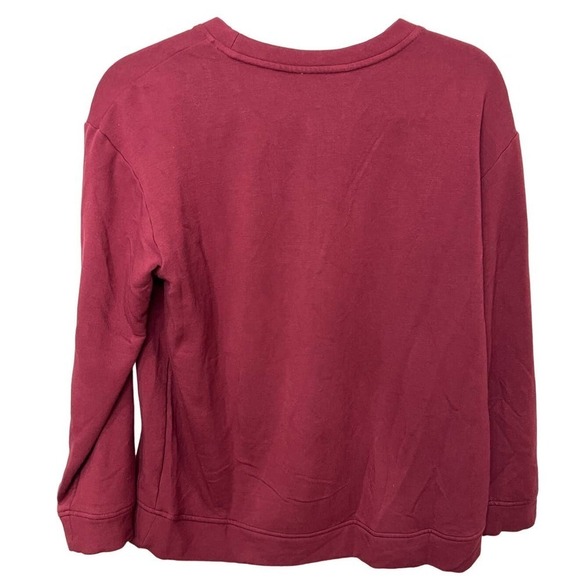 NEW Orvis Crewneck Red Pullover Maroon Crew Neck Soft Fleece Sweater Size Medium - Picture 2 of 6